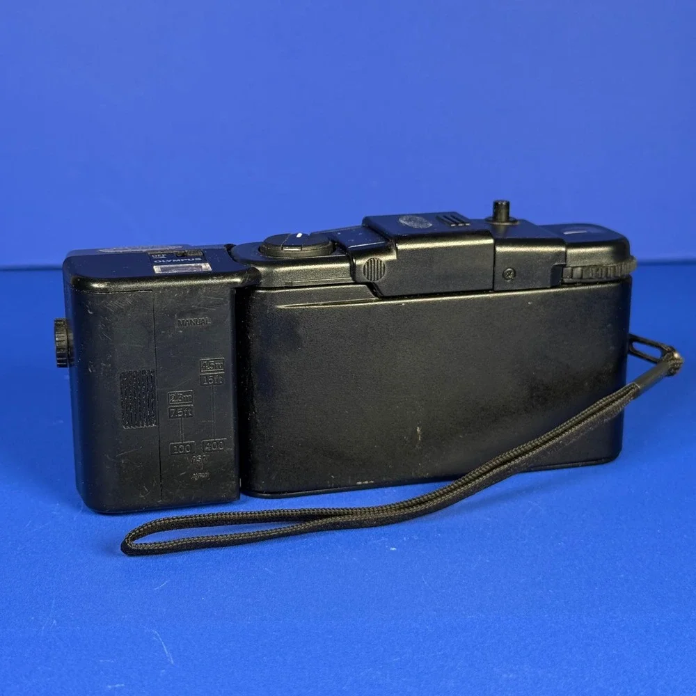 Olympus XA1 35mm Film Camera with A9M Electronic Flash Black Vintage Analog